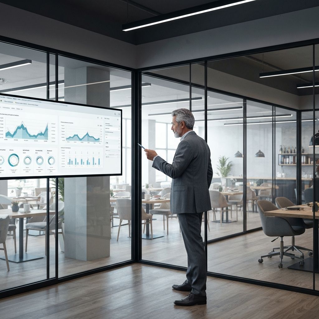 Gerente analisando dados